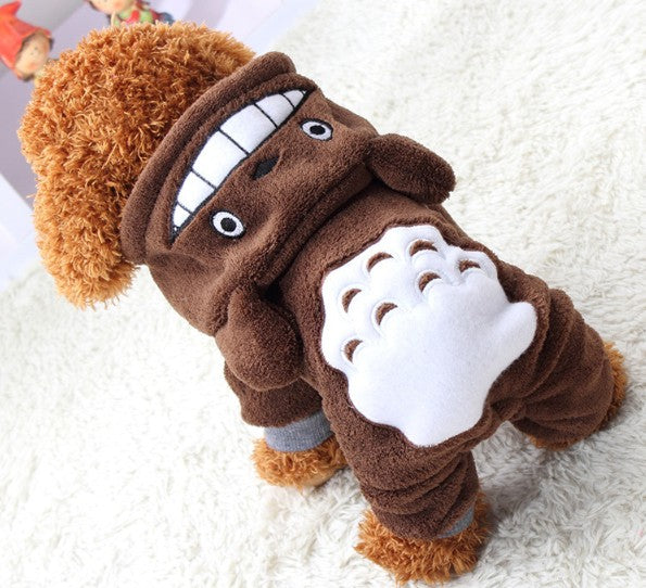 Pet Dog Clothes Pet Dog Warm Coat With Hooded Cute Animal Totoro Pack