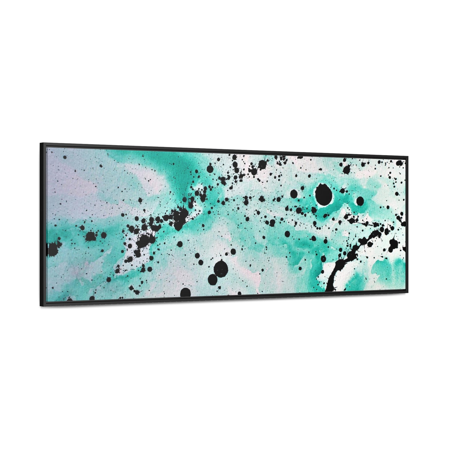 Teal Burst Gallery Canvas Wraps, Horizontal Frame