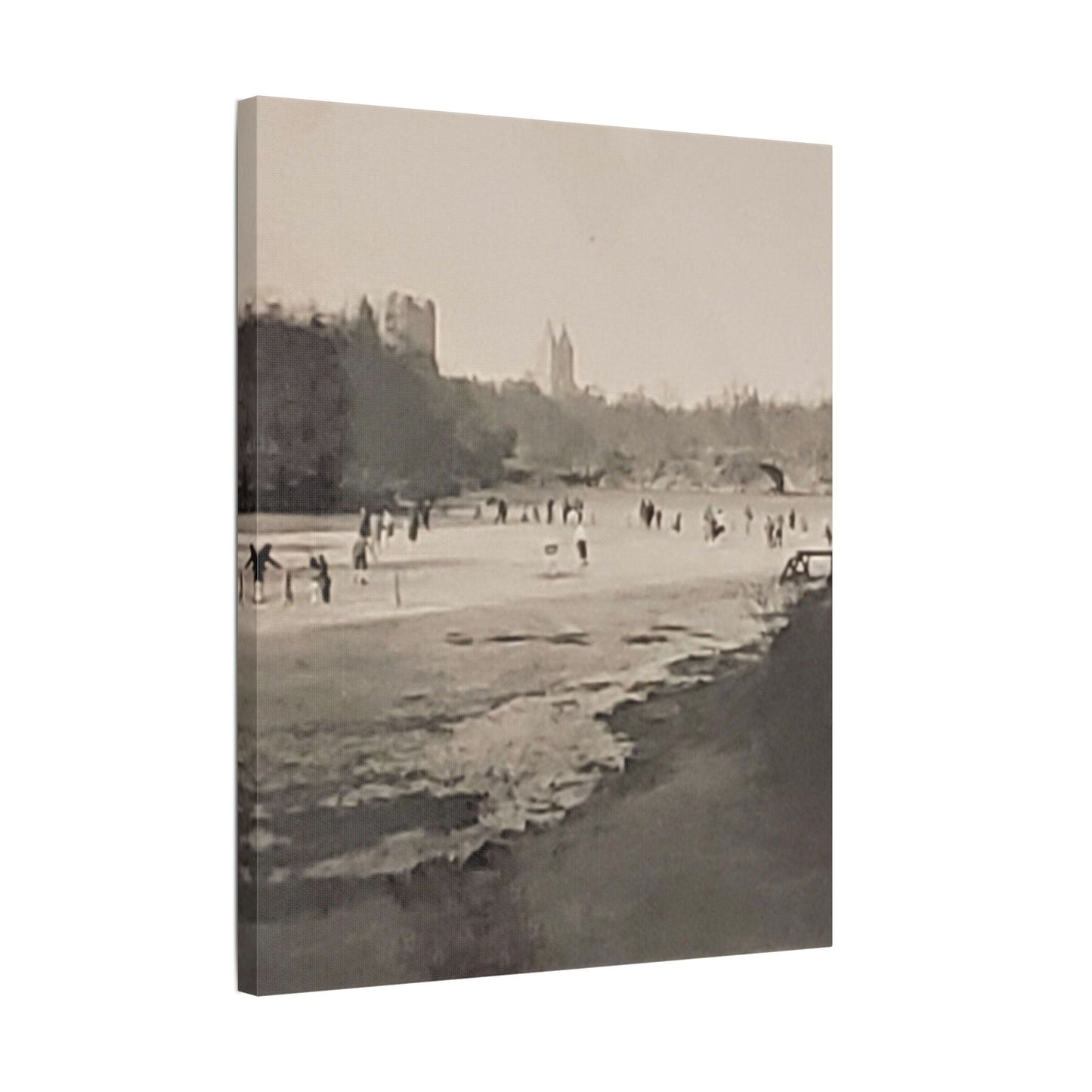 Central Park Satin Canvas Stretched