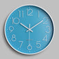 10 Inch Aesthetic Minimalist Large Mechanic Clock Wall light blue