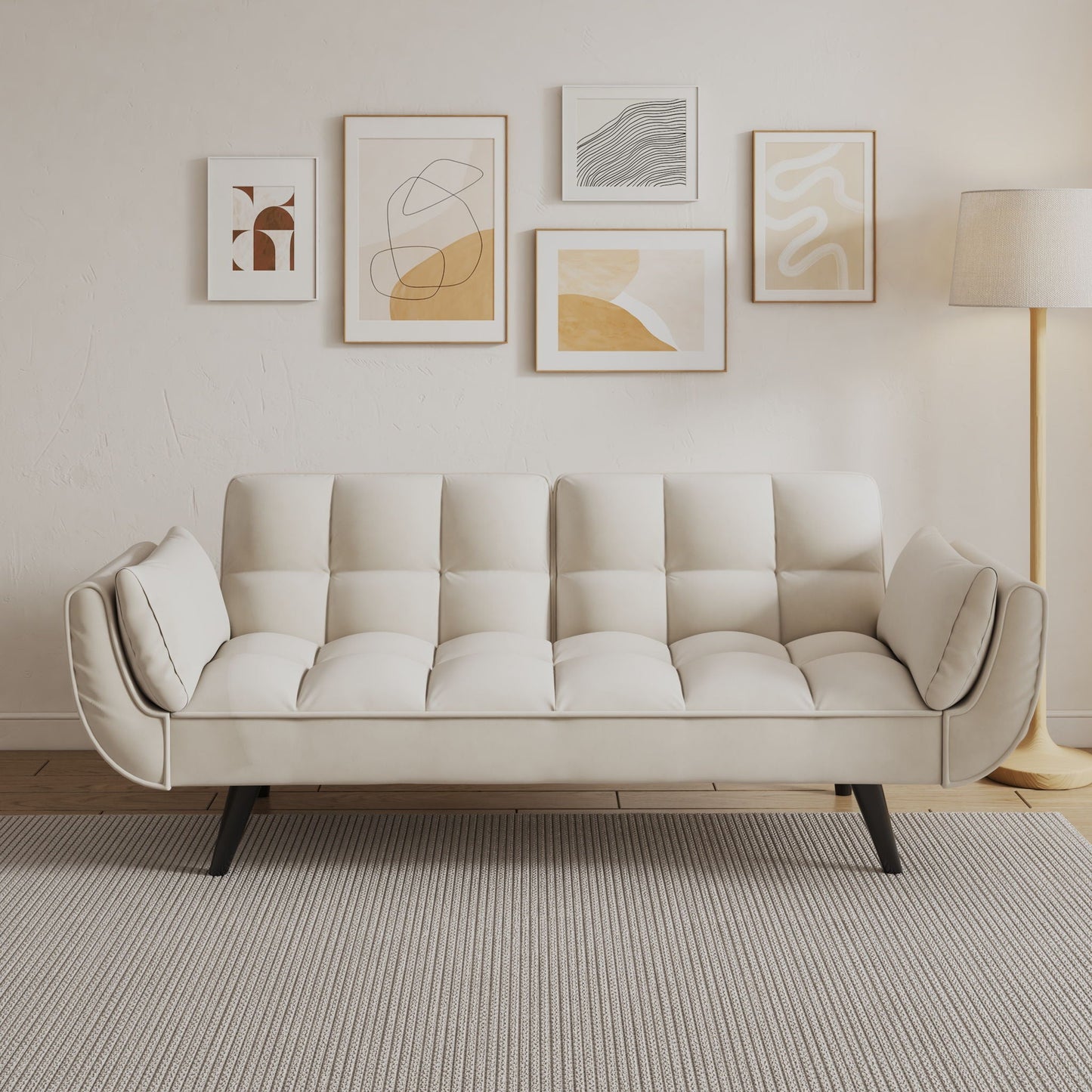 Sofa Soft Two Armrests Throw Pillow Pillow Comfortable Fit Apartment Bedroom Small Space- Unique Piece Furniture- {{Product type}}