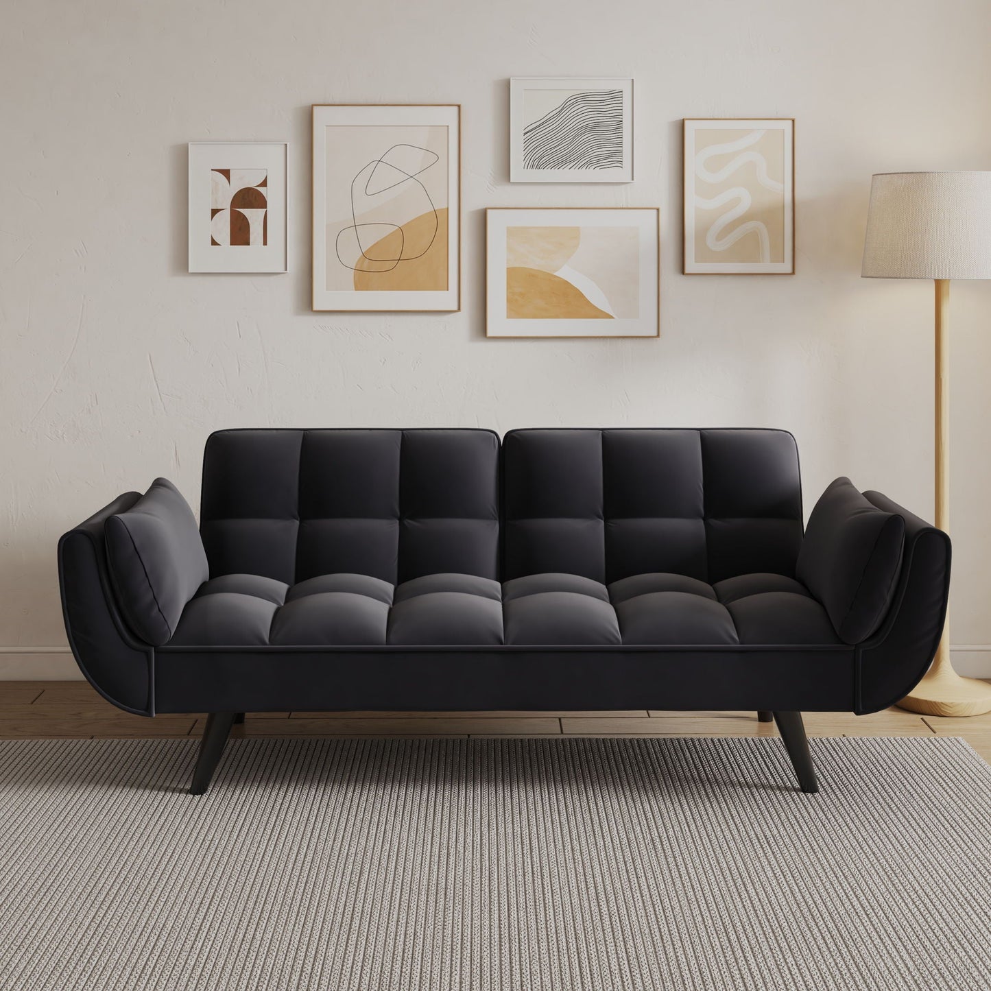 Sofa Soft Two Armrests Throw Pillow Pillow Comfortable Fit Apartment Bedroom Small Space- Unique Piece Furniture- {{Product type}}