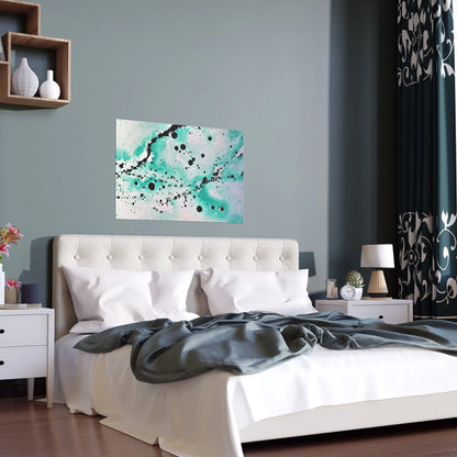 Teal Burst Silk Posters