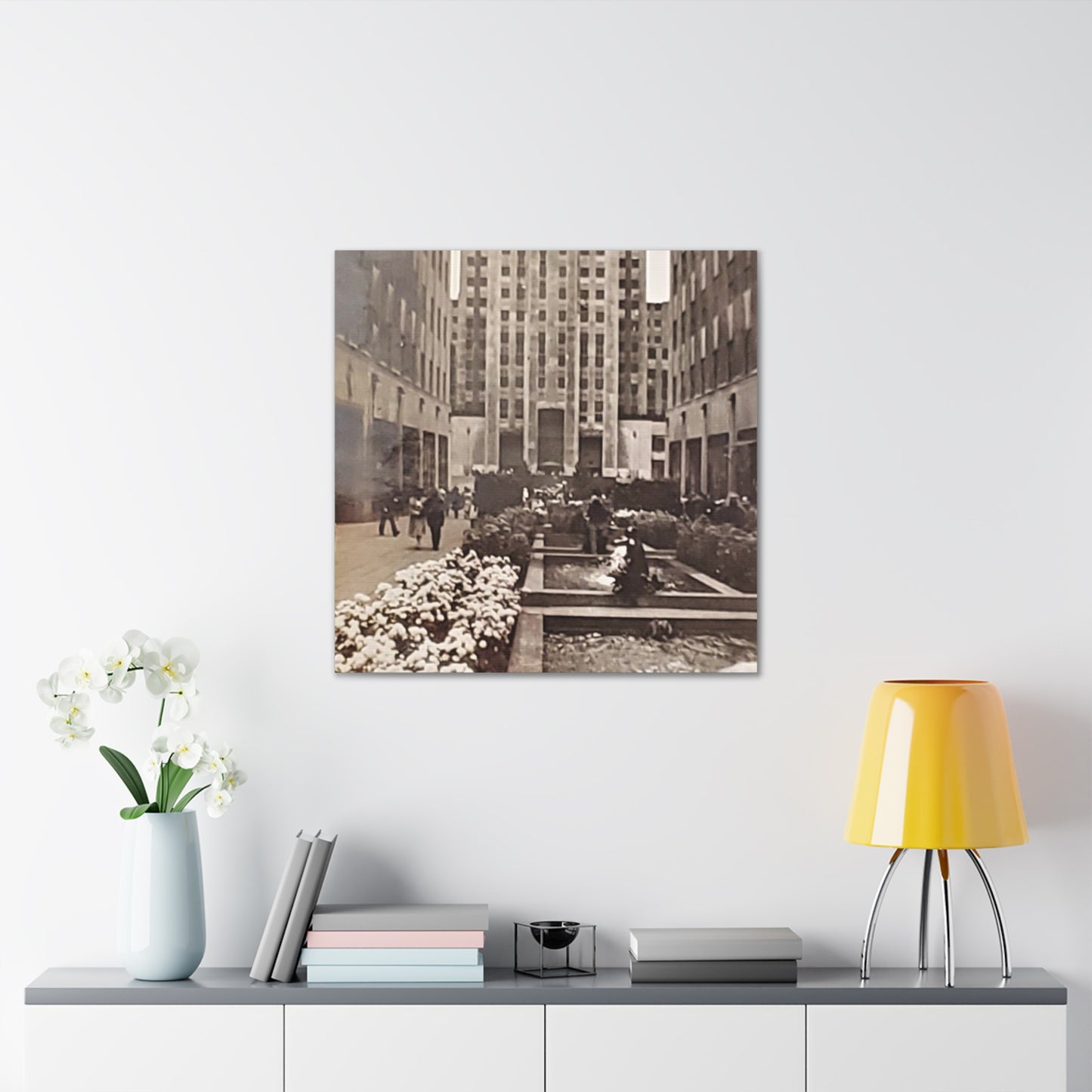 Rockefeller Plaza Canvas Gallery Wraps