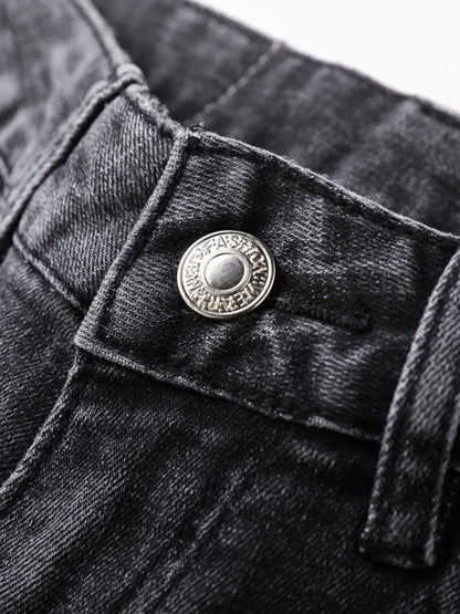 Men's Distressed Slim Fit Ripped Jeans - -