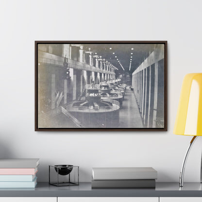 Boulder Dam Powerhouse Gallery Canvas Wraps Horizontal Frame 24″ x 16″ Walnut 1.25"