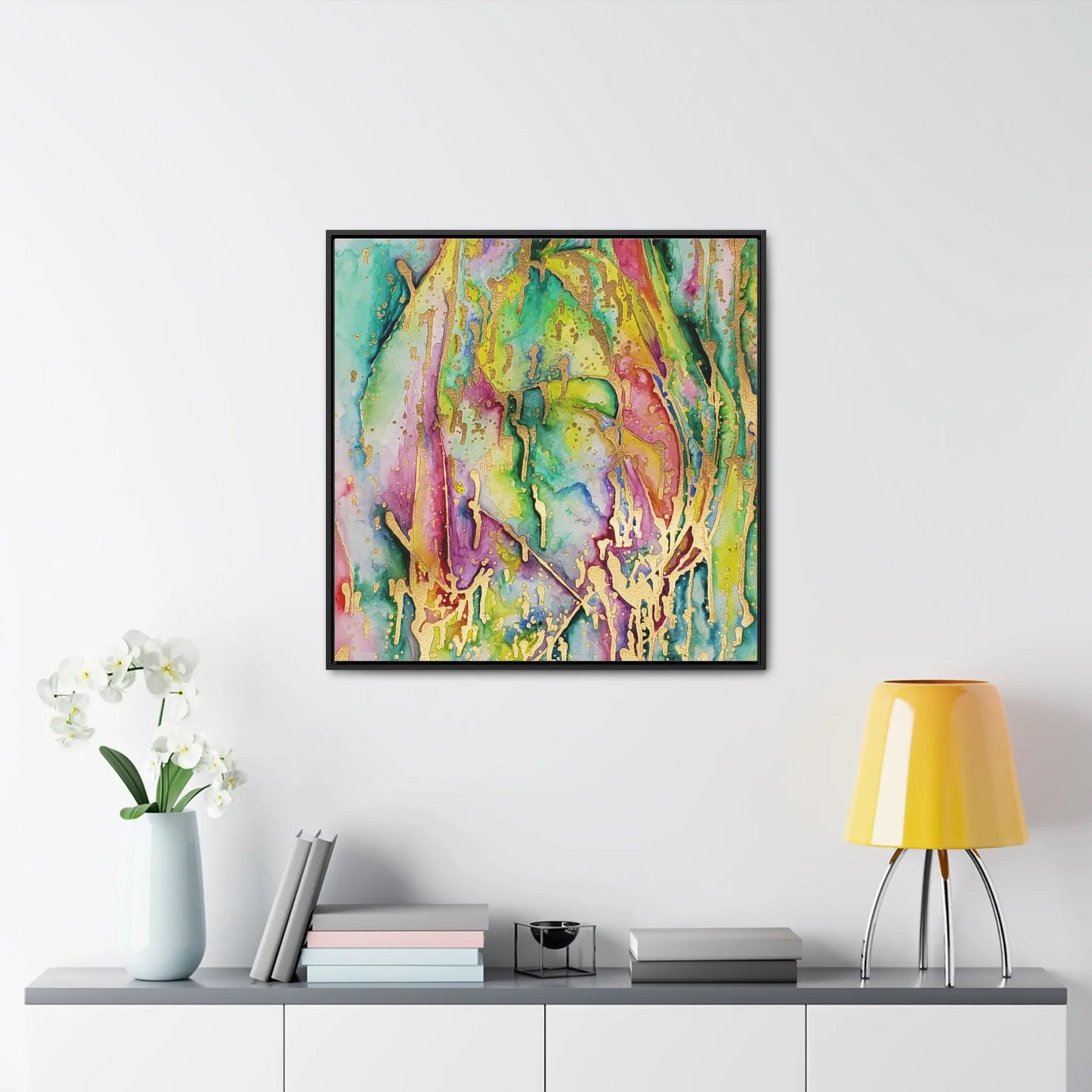 Acid Face Gallery Canvas Wraps, Square Frame