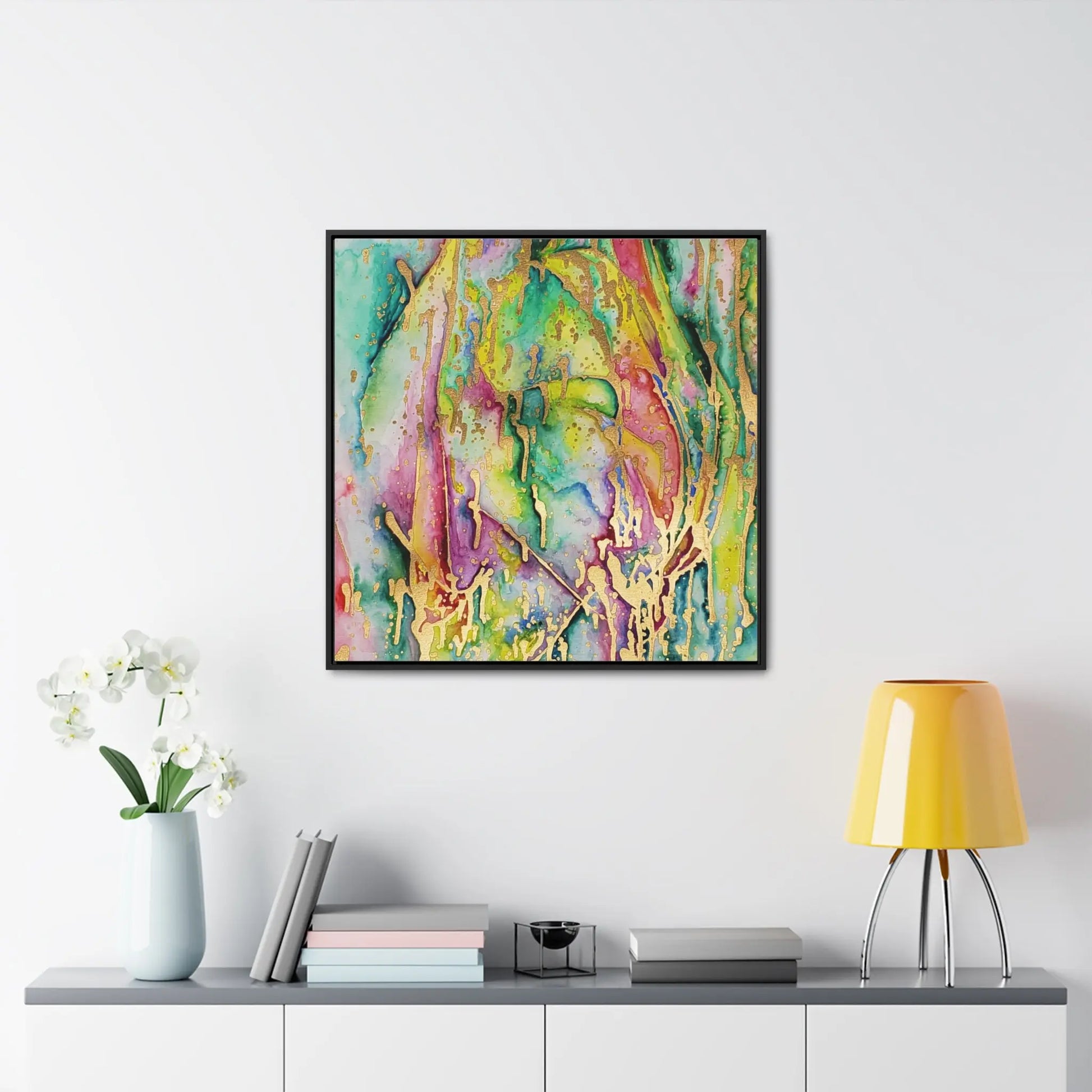 Acid Face Gallery Canvas Wraps, Square Frame