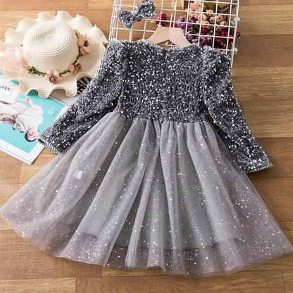 Spring Sequin Girls Dress