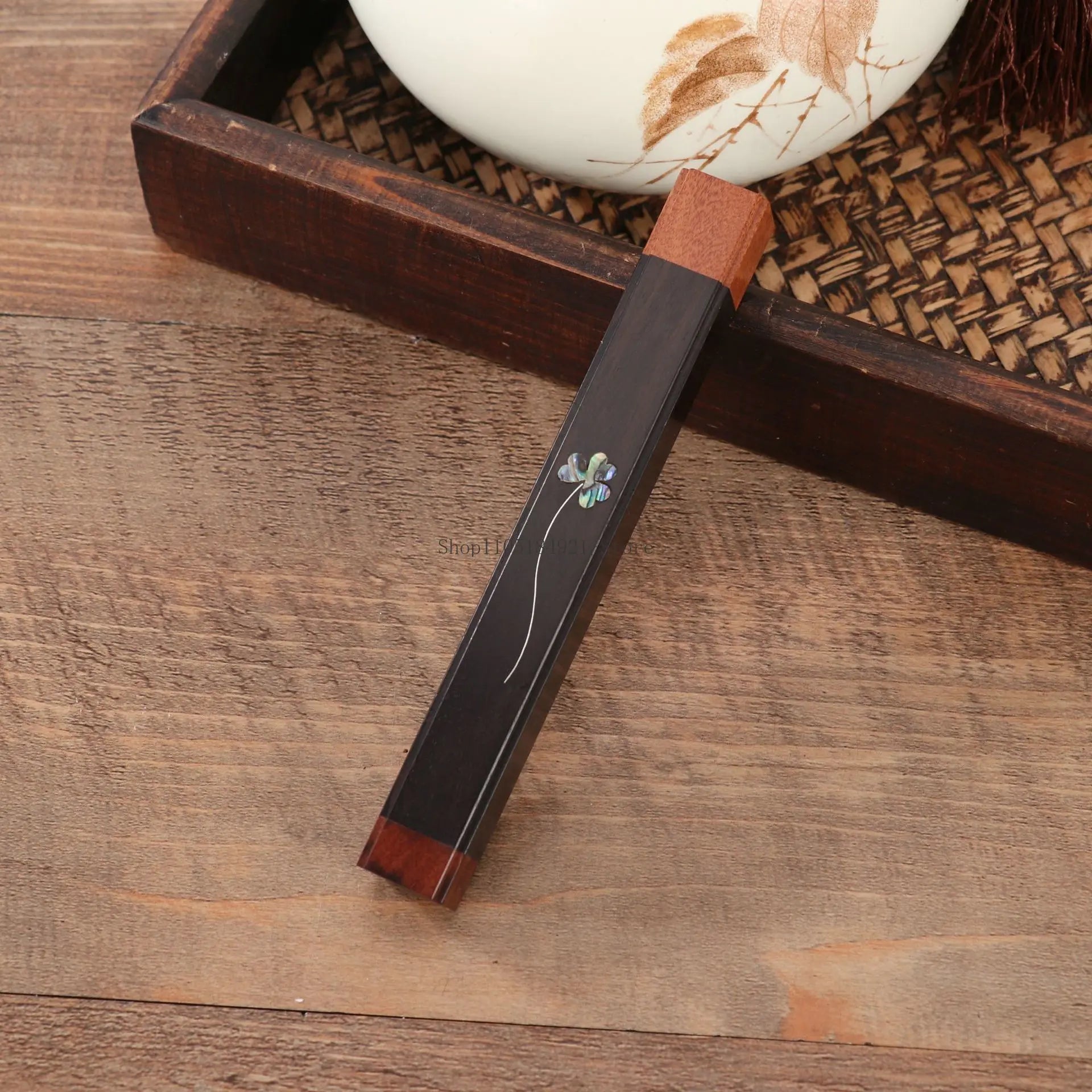 Creative Wooden Square Incense Box with Incense Plug Aromatherapy Tools - - Incense Tools