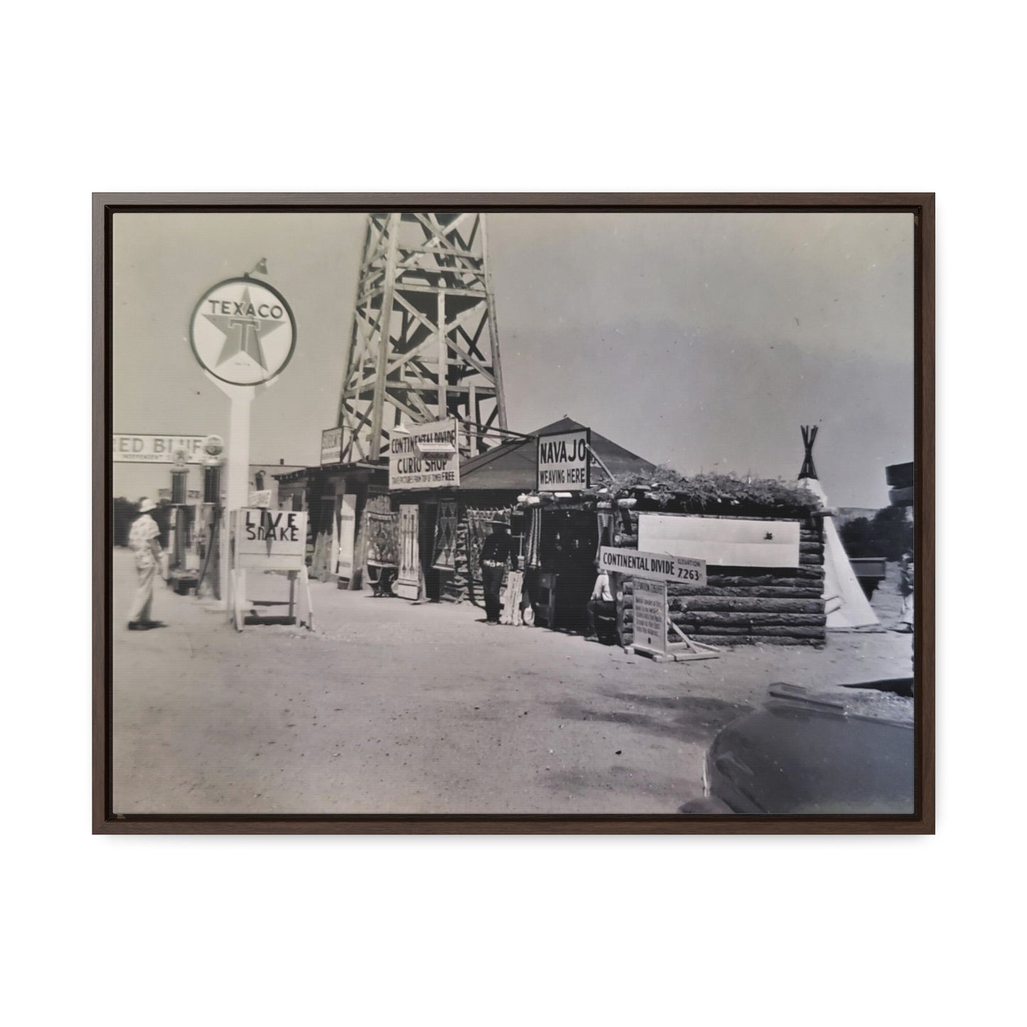 Texaco Station Continental Divide Gallery Canvas Wraps, Horizontal Frame