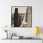 Michigan Ave Chicago Gallery Canvas Wraps Square Frame 36″ x 36″ Premium Gallery Wraps (1.25″) Walnut