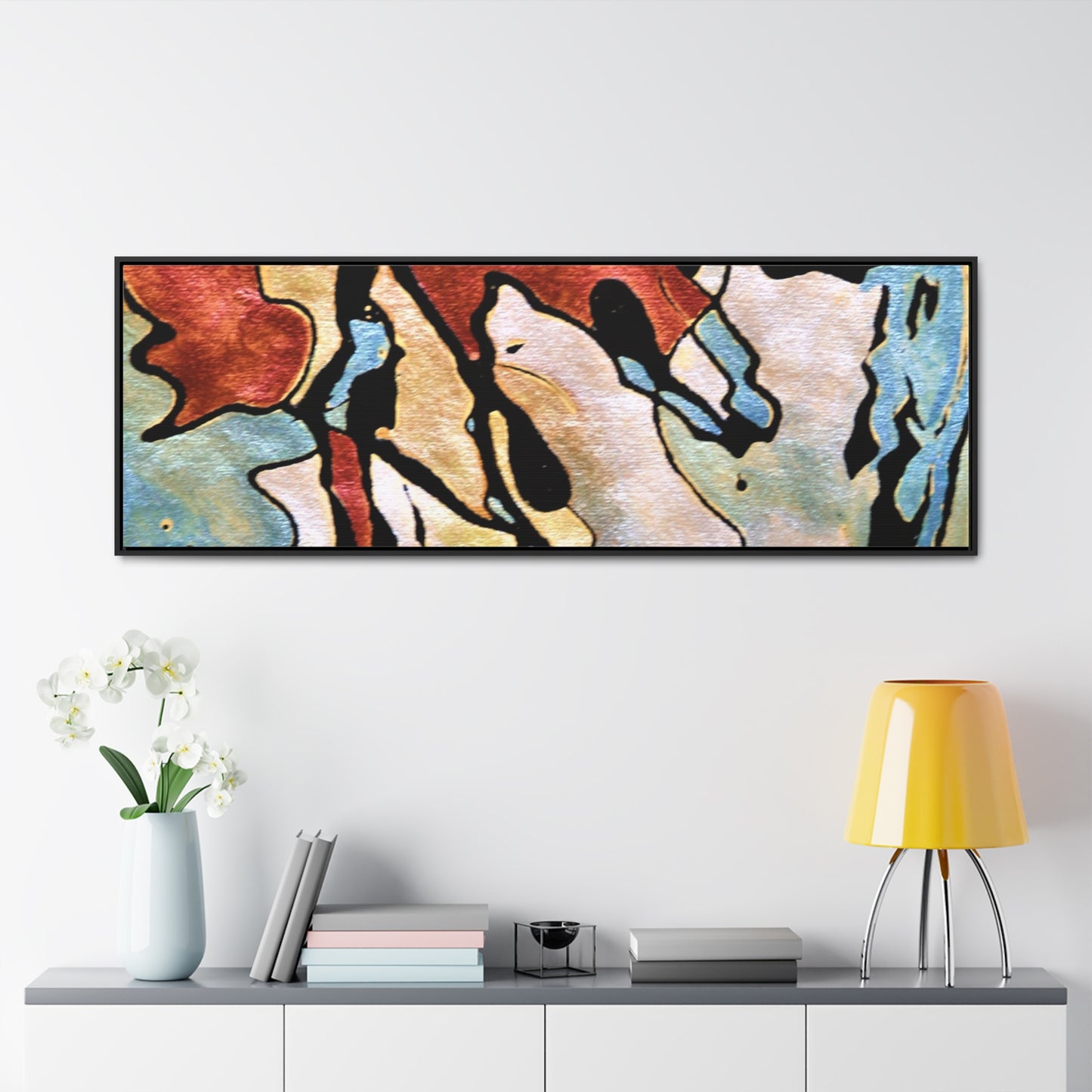 Blue Falls Gallery Canvas Wraps, Horizontal Frame