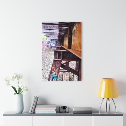 Urban Rust Photography Acrylic Print — Graffiti Underpass Wall Art French Cleat Hanging - - Home Decor