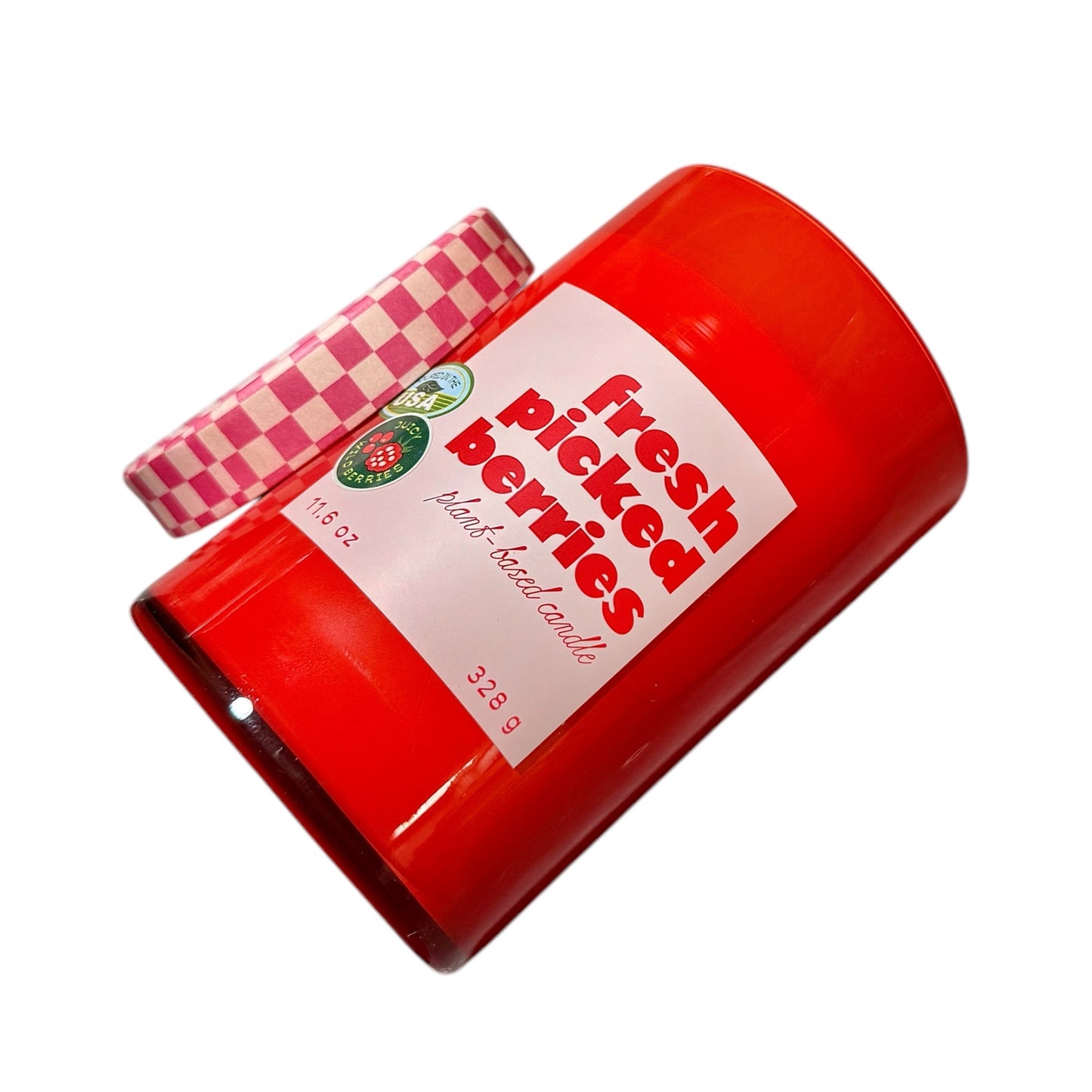 Fresh Picked Berries Farmers Market Glass Candle - - Candles & Accessories