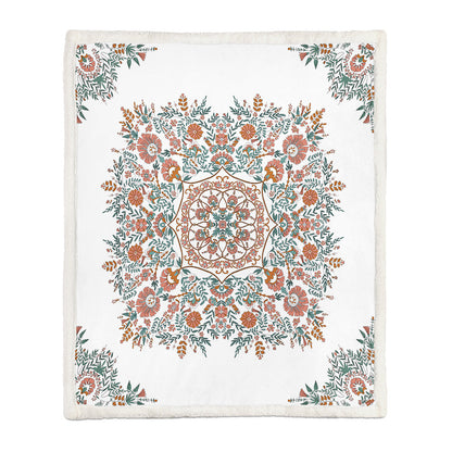 Chinese Floral Flannel Blanket – Soft Printed Throw in Multiple Sizes - 3 Style - Blankets