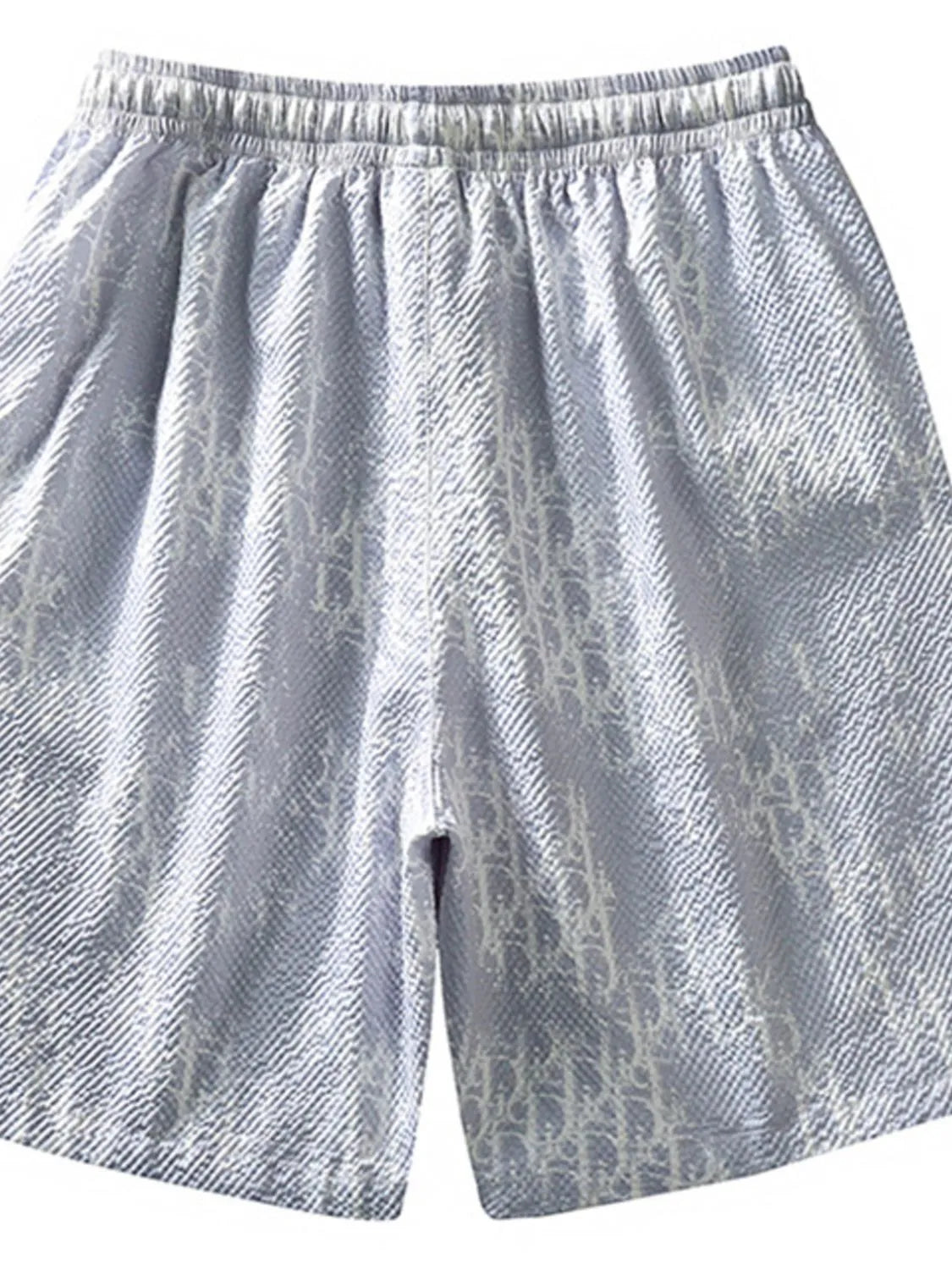 Men's Plus Size Abstract Print Drawstring Shorts - -