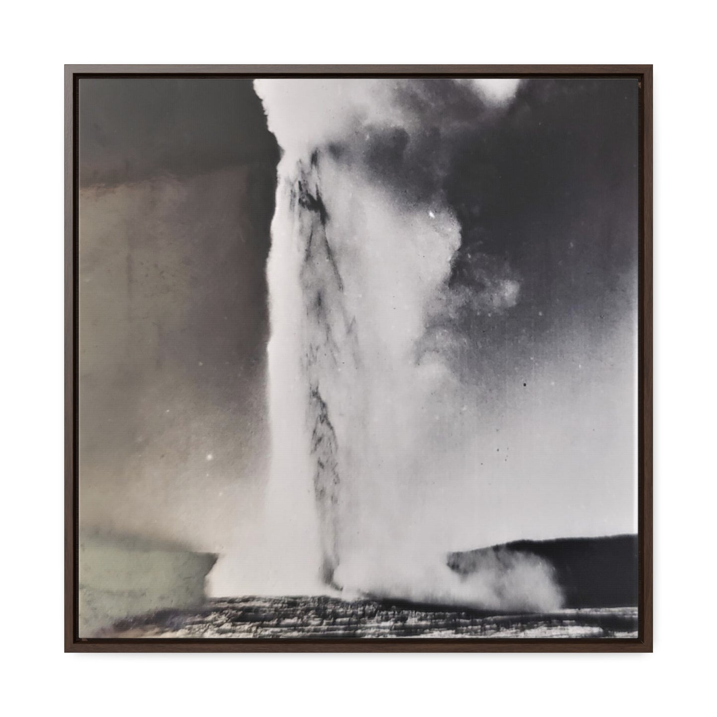 Old Faithful Geyser Yellowstone Gallery Canvas Wraps, Square Frame