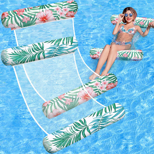 Pool Floats - 2 Pack Inflatable Pool Floats Adult Size - Multicolor - pool hammock