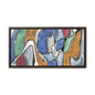 Blue Girl Gallery Canvas Wraps Horizontal Frame 20″ x 10″ Walnut 1.25"