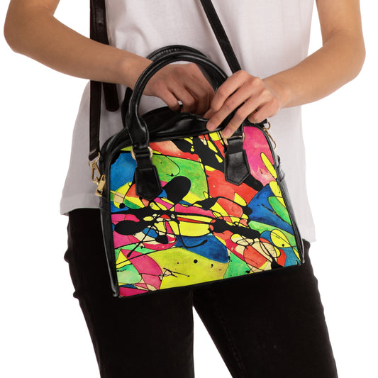 Exploding Earth Shoulder Handbag