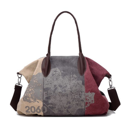 Versatile Canvas Womens Shoulder Tote Bag - - handbag