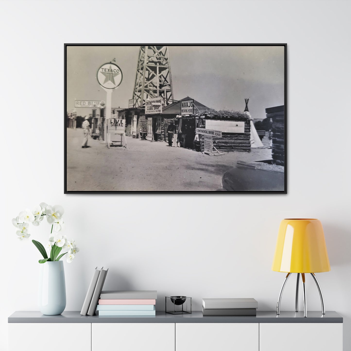 Texaco Station Continental Divide Gallery Canvas Wraps, Horizontal Frame