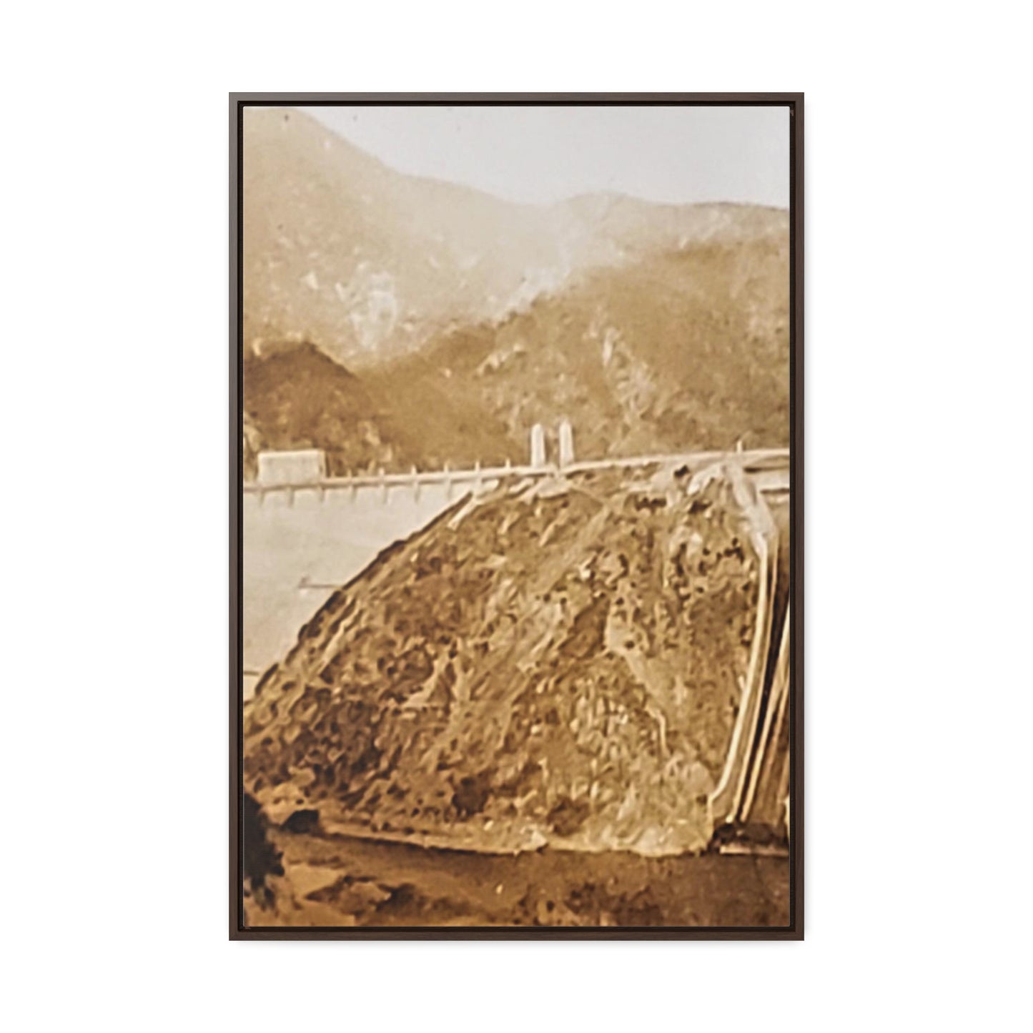 Back View Morris Dam Spillway Gallery Canvas Wraps, Vertical Frame