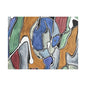 Blue Girl Satin Canvas, Stretched 24″ x 18″ (Horizontal) 1.5"