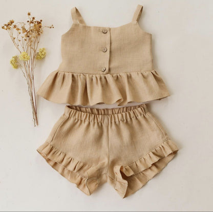 Chic Comfort Girl Shorts Set - - toddler outfit