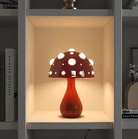 Large and Small Matsutake Decorative Mushroom Lamps