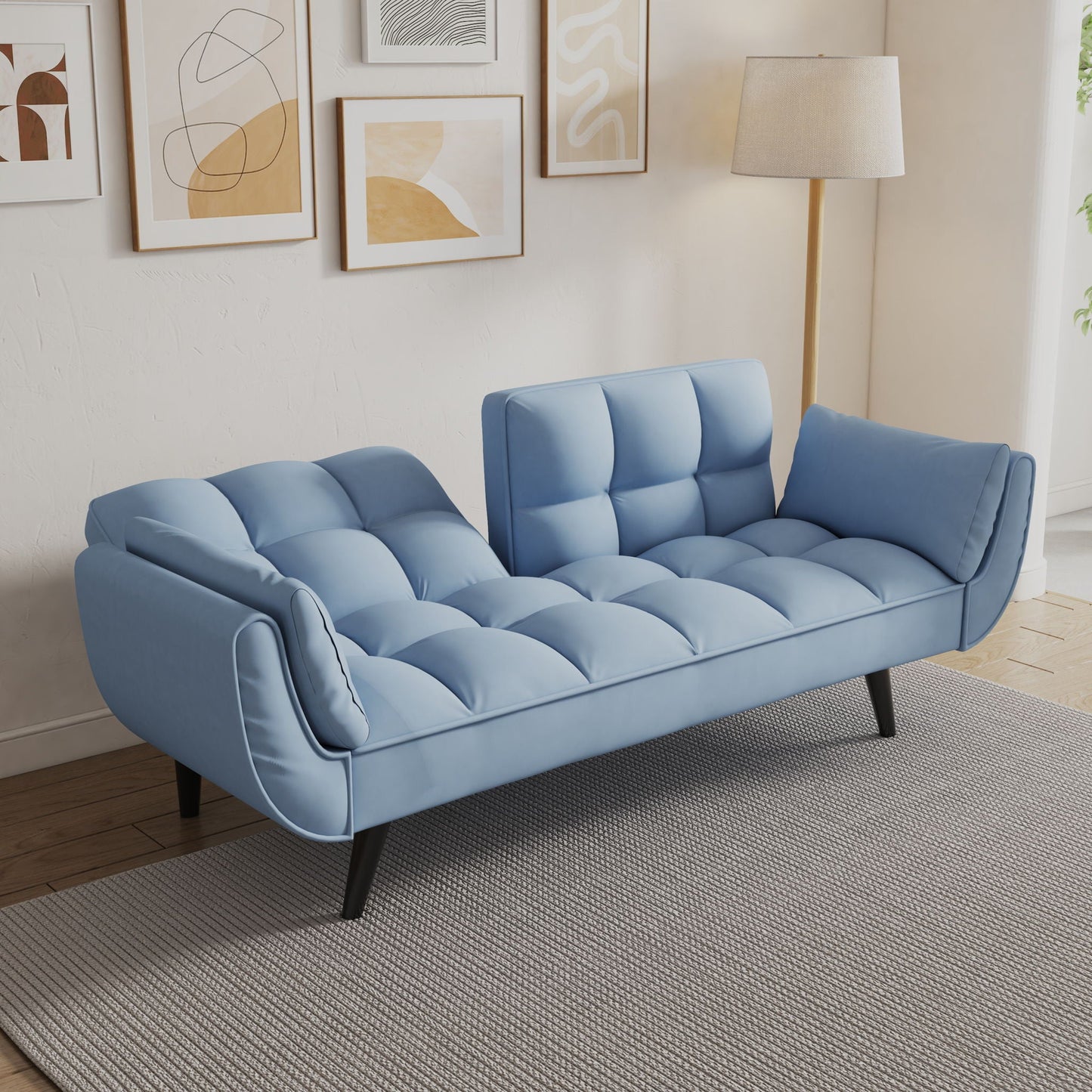 Sofa Soft Two Armrests Throw Pillow Pillow Comfortable Fit Apartment Bedroom Small Space- Unique Piece Furniture- {{Product type}}