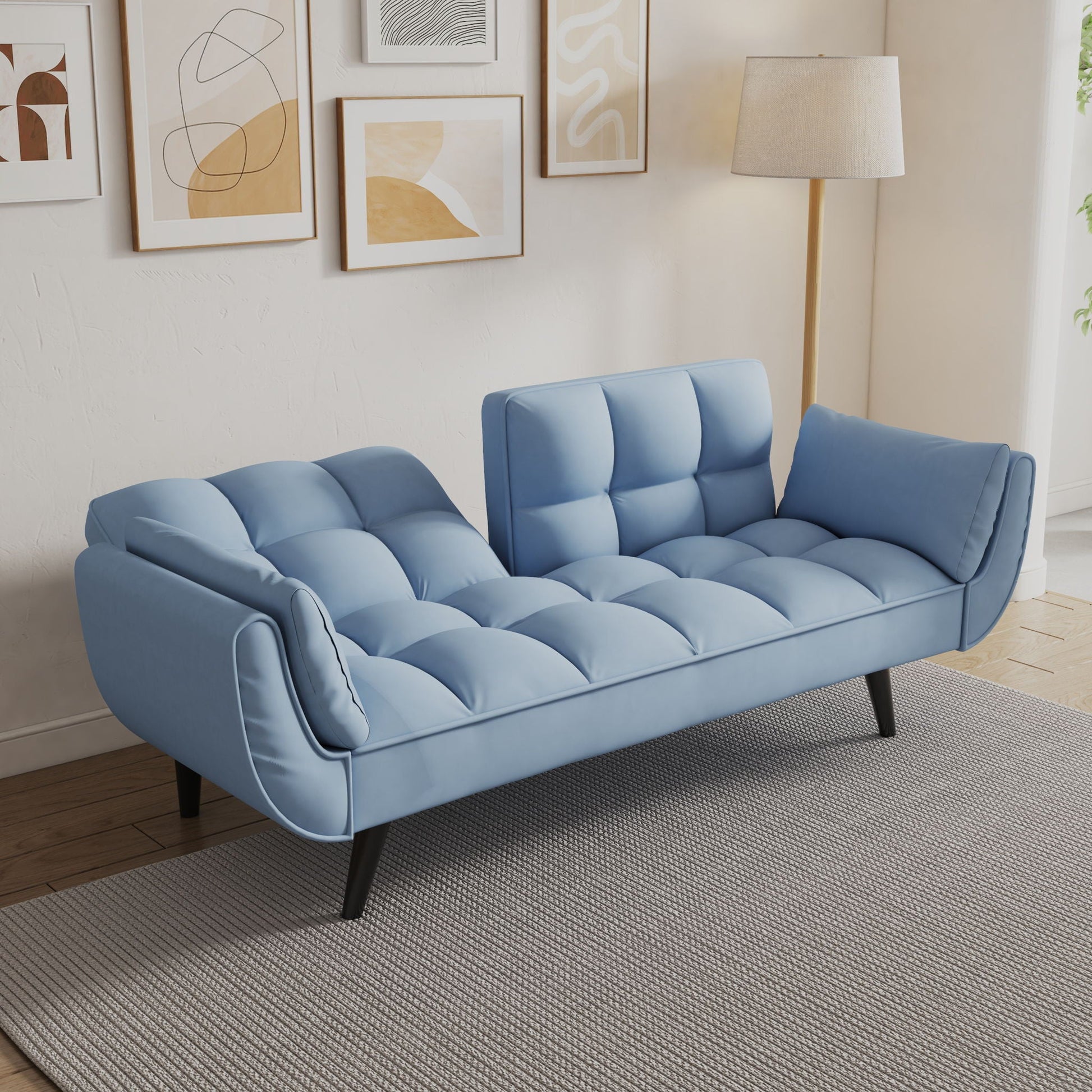 Sofa Soft Two Armrests Throw Pillow Pillow Comfortable Fit Apartment Bedroom Small Space- Unique Piece Furniture- {{Product type}}