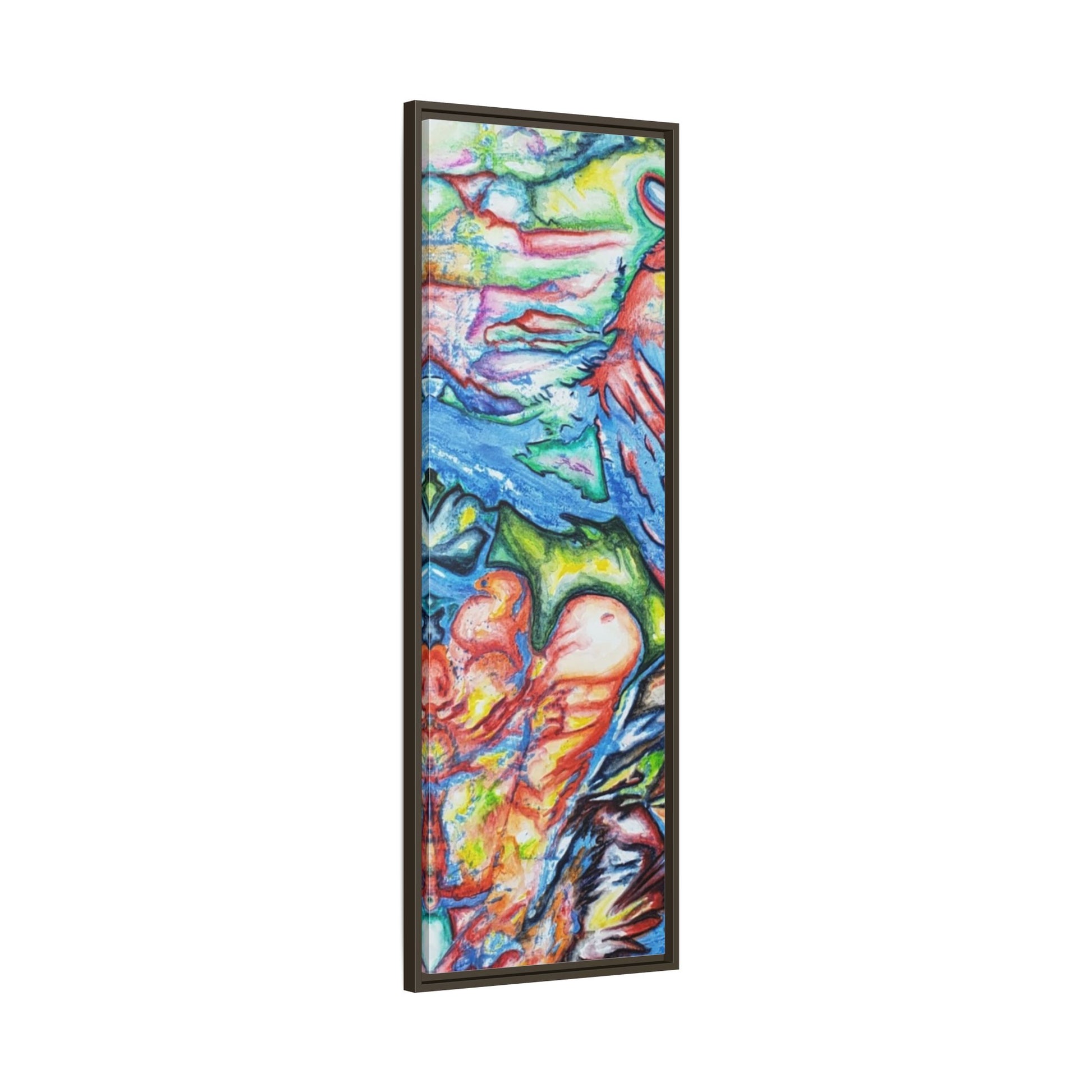 Multi-Color Abstract Framed Canvas Art Print - Kia Day Design
