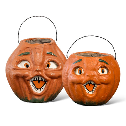 Vintage-Inspired Orange Resin Mache Jack-O-Lantern Choir Boy - - Fall & Halloween