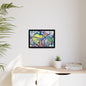 Alien Abstract Colorful Framed Canvas Art - Kia Day Design