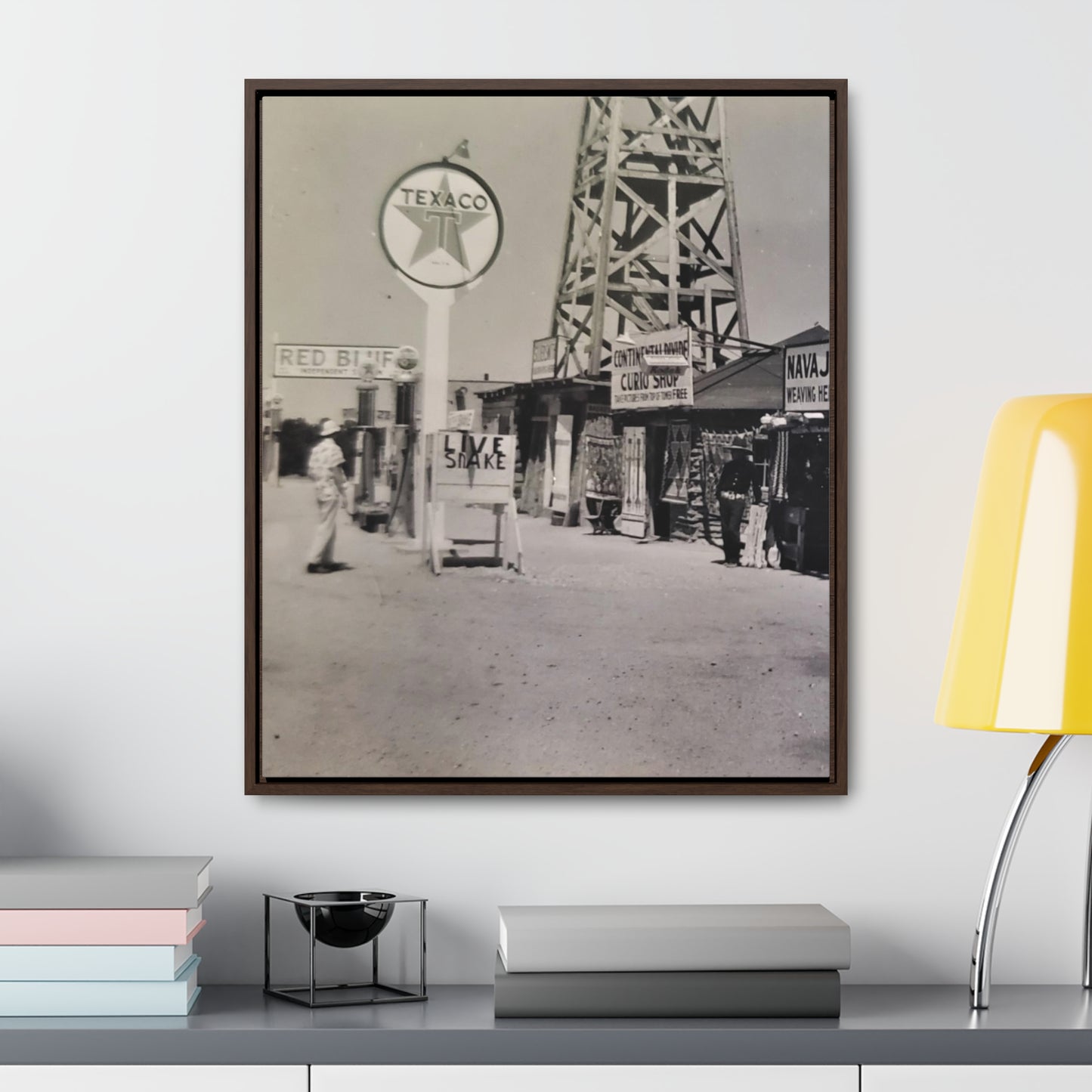 Texaco Station Continental Divide Gallery Canvas Wraps, Vertical Frame