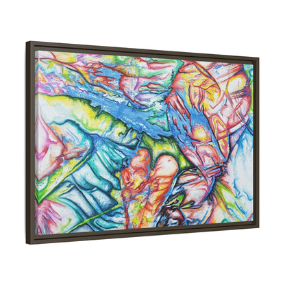 Multi-Color Abstract Framed Canvas Art Print - Kia Day Design