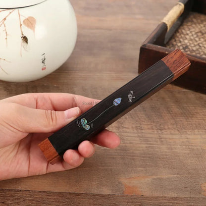 Creative Wooden Square Incense Box with Incense Plug Aromatherapy Tools - - Incense Tools