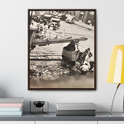 Concrete Worker Gallery Canvas Wraps Vertical Frame 20″ x 24″ Premium Gallery Wraps (1.25″) Walnut