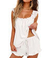 Ruffle Trim Top and Shorts Set- Shopimist- {{Product type}}
