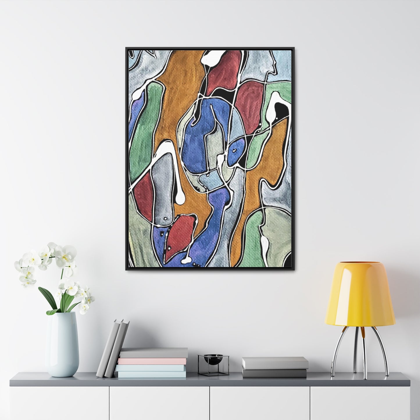 Blue Girl Gallery Canvas Wraps, Vertical Frame