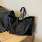 Ladies Leather Large Shoulder Bag Black