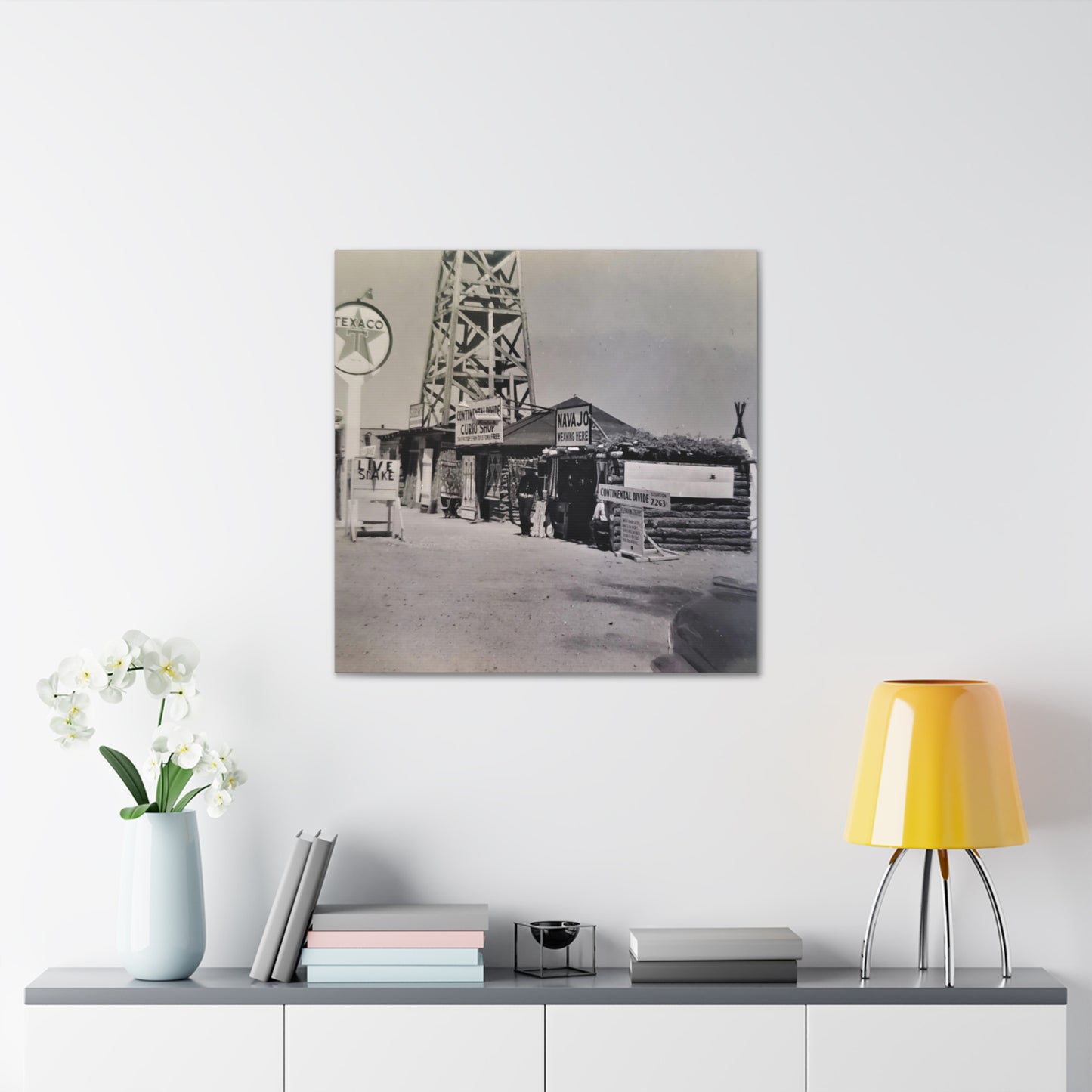 Texaco Station Continental Divide Canvas Gallery Wraps