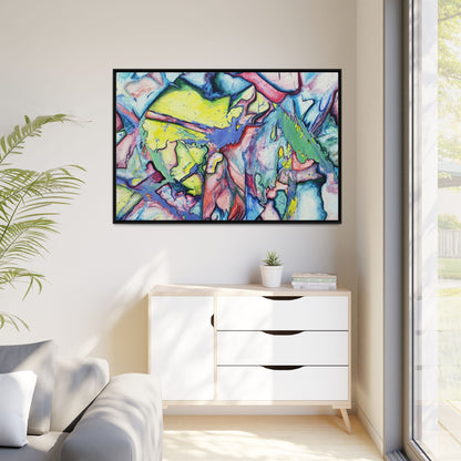 Alien Abstract Colorful Framed Canvas Art - Kia Day Design