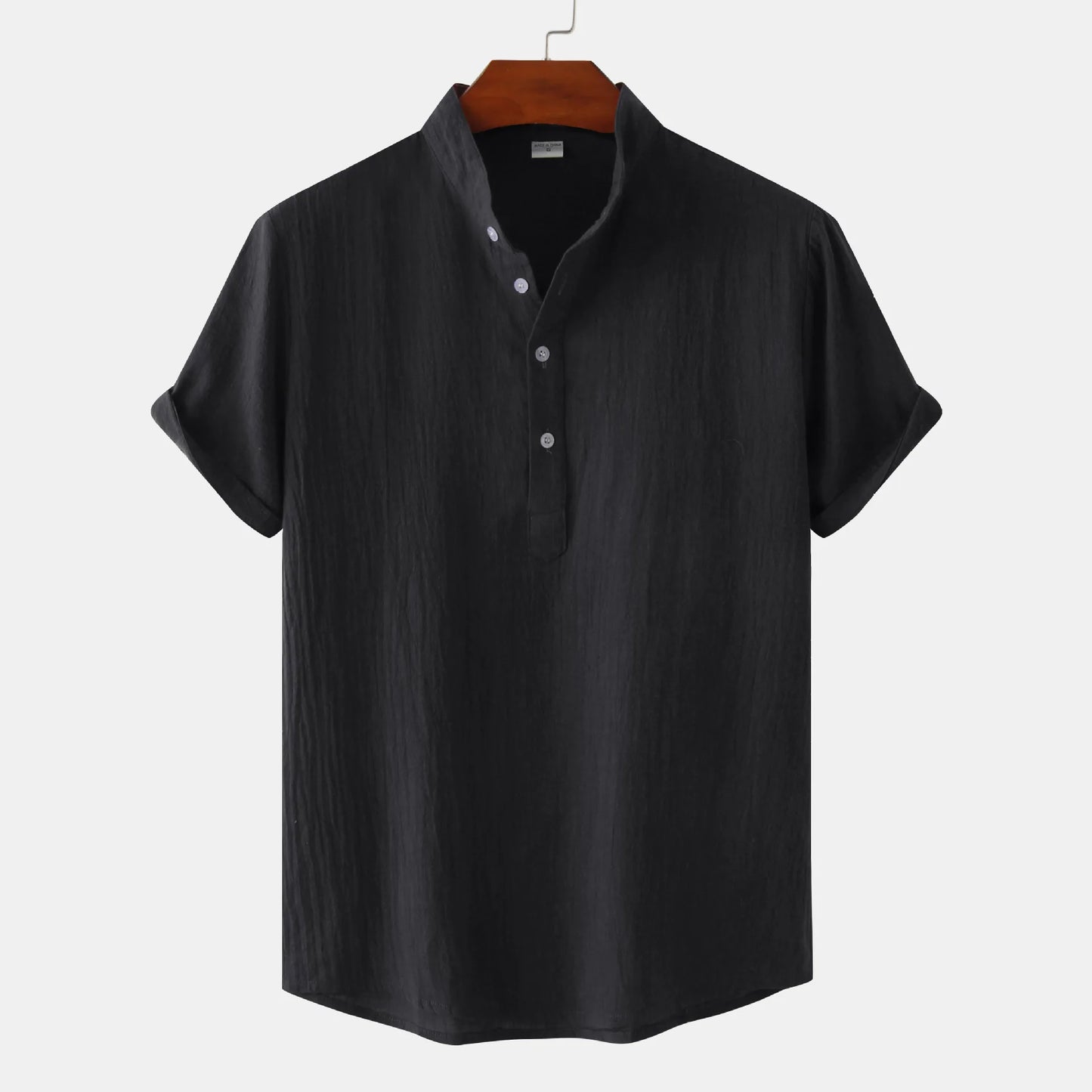 Short Sleeve Linen Henley Shirts