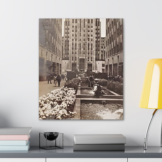 Rockefeller Plaza Canvas Gallery Wraps