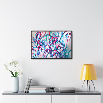 Pink Jellyfish Gallery Canvas Wraps, Horizontal Frame