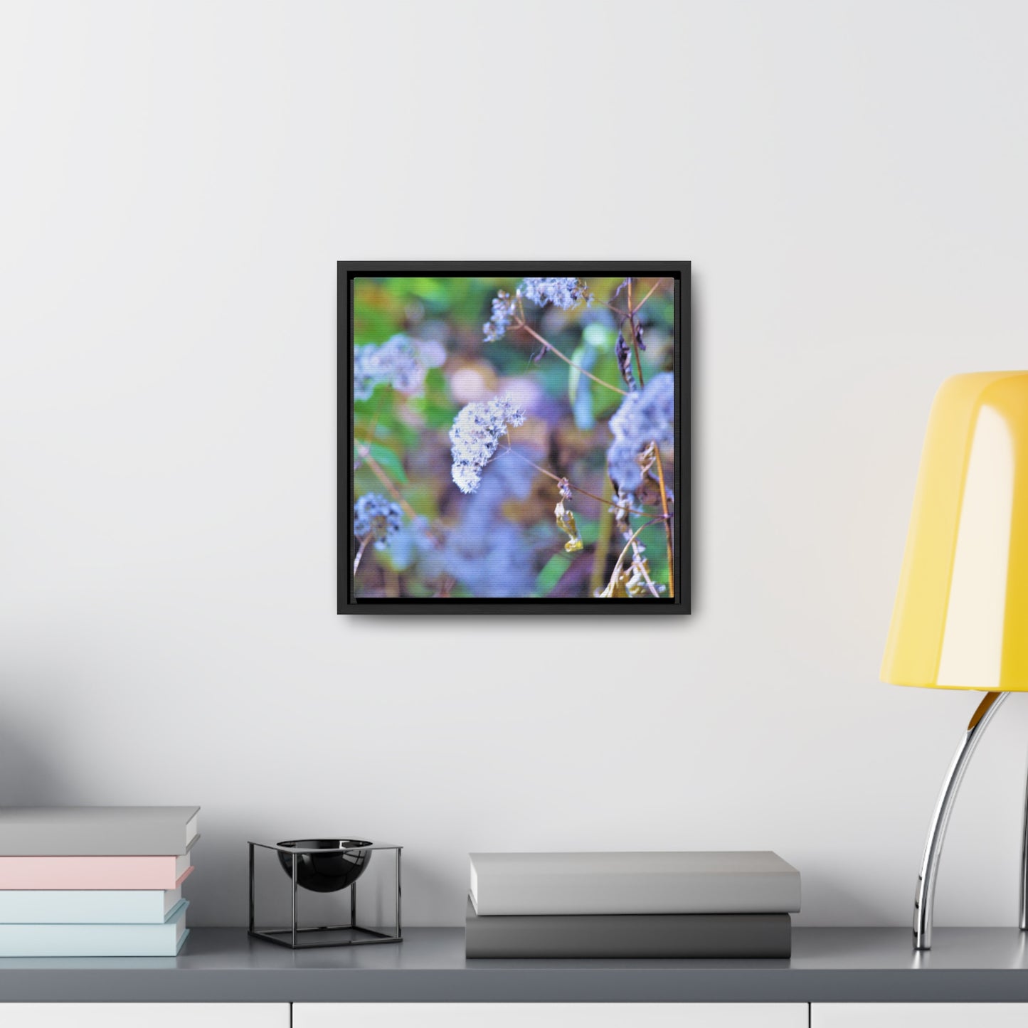 Macro Blue Gallery Canvas Wraps, Square Frame