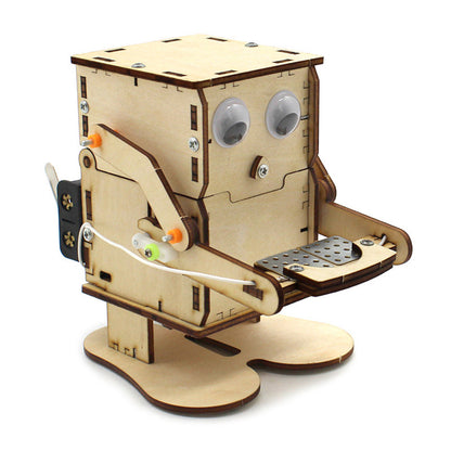 Robot Coin-Eating Wooden DIY Model for STEM Education - - STEM Toy